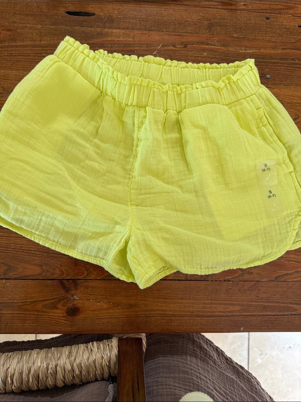 GAP bright Yellow Elastic-Waist Kids Shorts